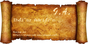 Ihász Adrián névjegykártya